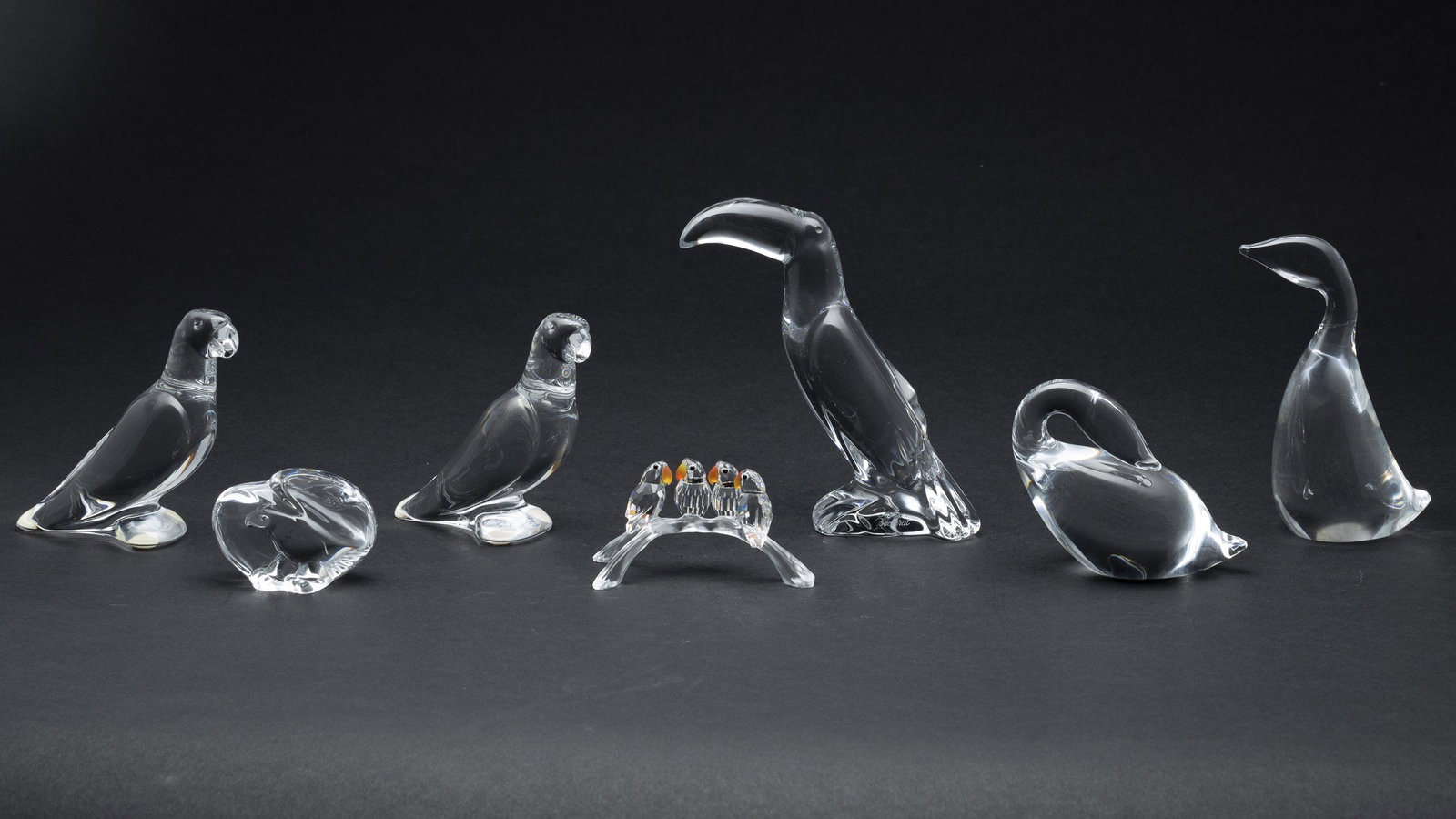 Group of 7 Signed Glass Animals, Including Baccarat (1 of 15)