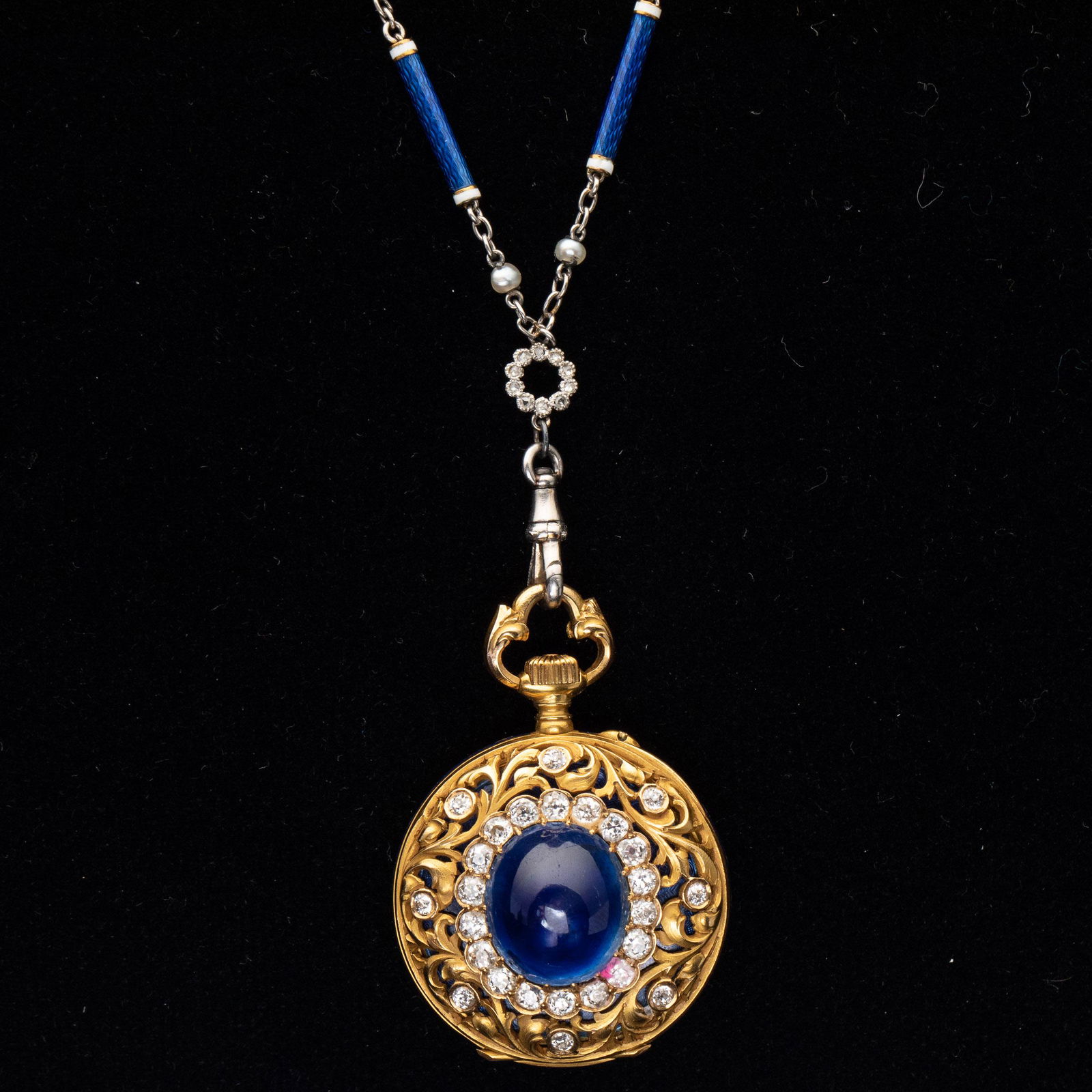 Golay Fils & Stahl Gold,Diamond & Sapphire Watch (1 of 14)