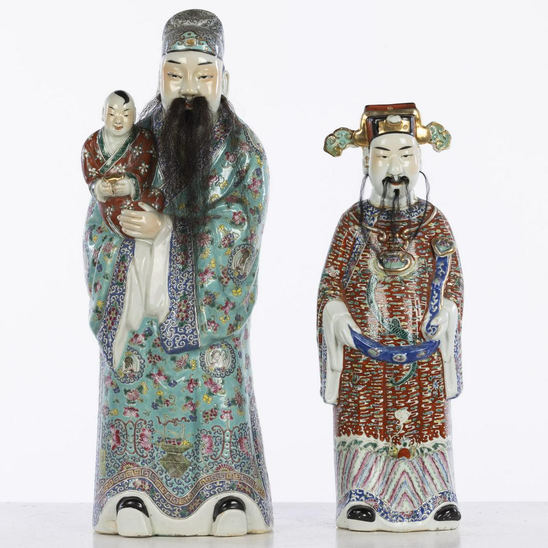 Two Chinese Porcelain Large Immortal Figures (1 of 12)