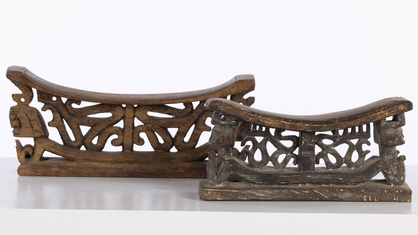Two Carved Wood African Head Rests (1 of 10)