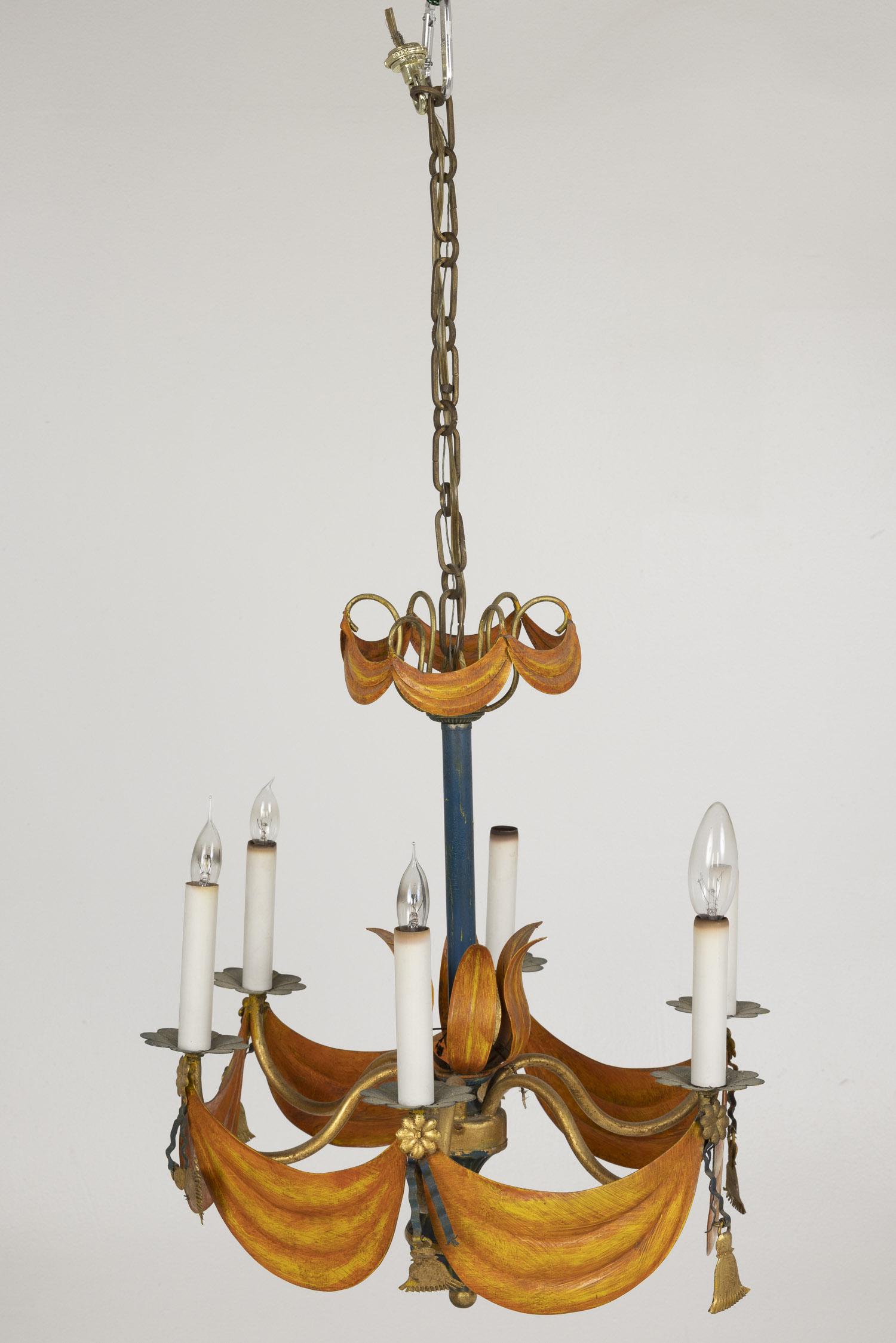 Tole Decorative 6-Light Chandelier (1 of 8)