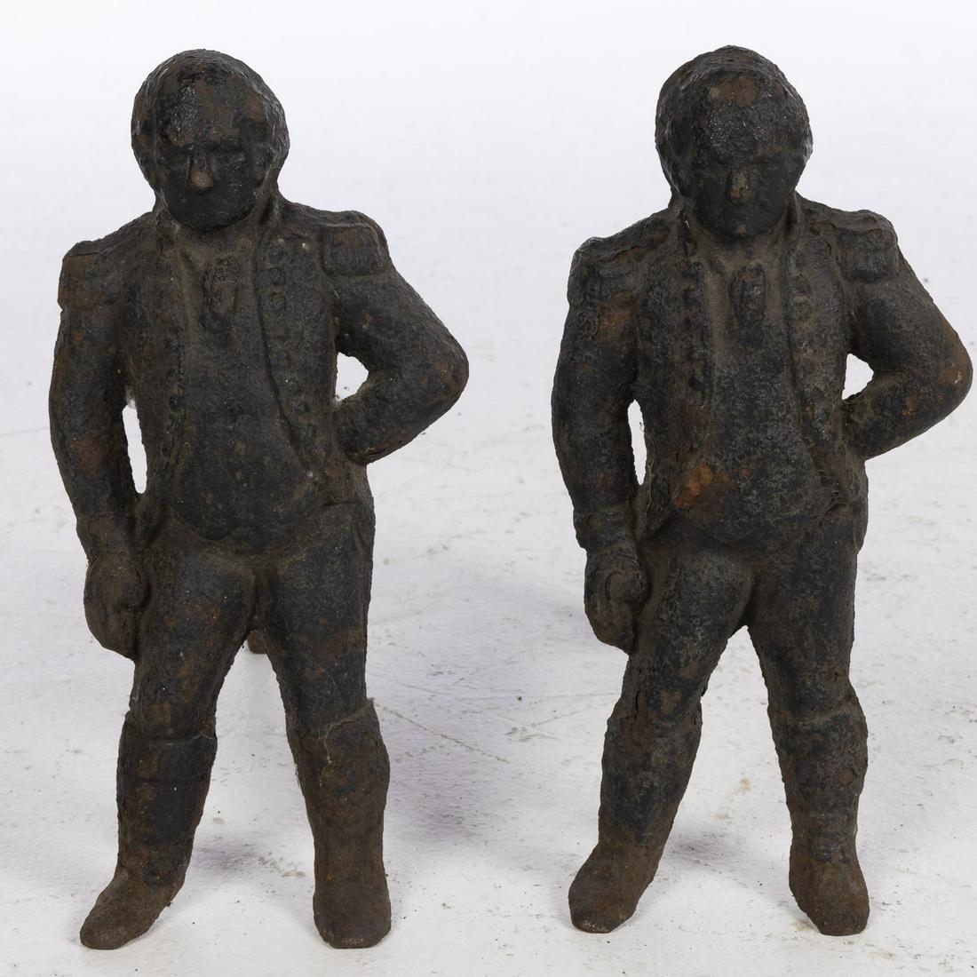 Pair of George Washington Cast Iron Andirons (1 of 6)