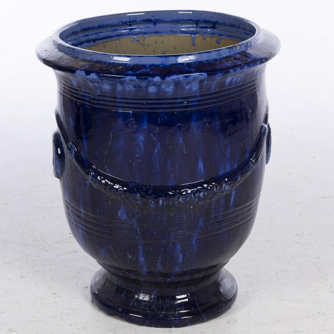 Blue Faience Jardiniere, Modern (1 of 11)