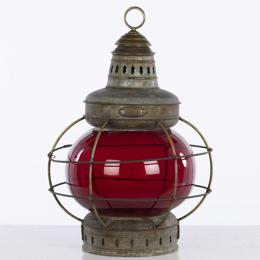 J. Barre & Co, NY, Ships Lantern, 19th C (1 of 8)