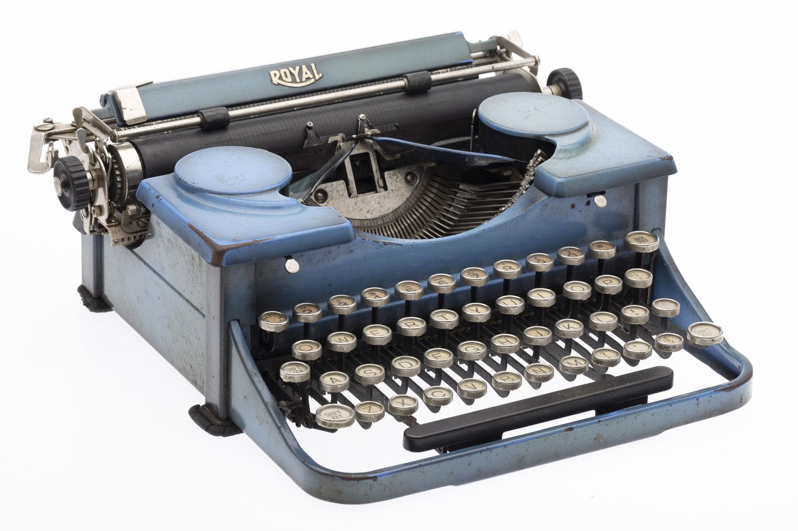 Royal Art Deco Blue Typewriter (1 of 16)