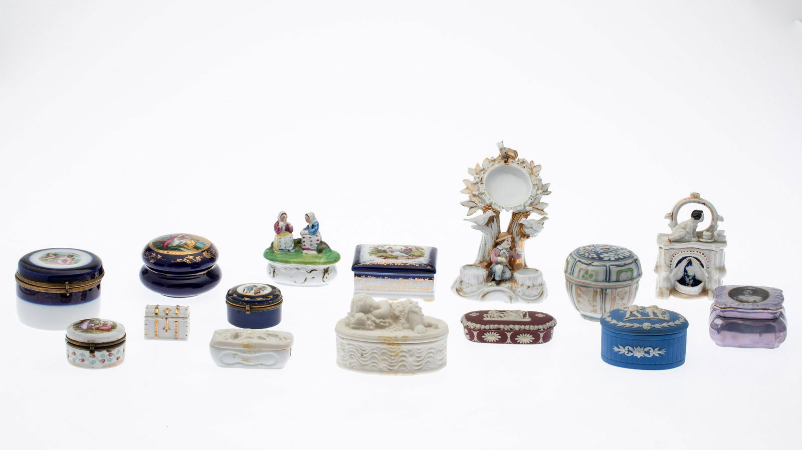 14 Boxes & a Watch Stand, 19th C & Later (1 of 16)