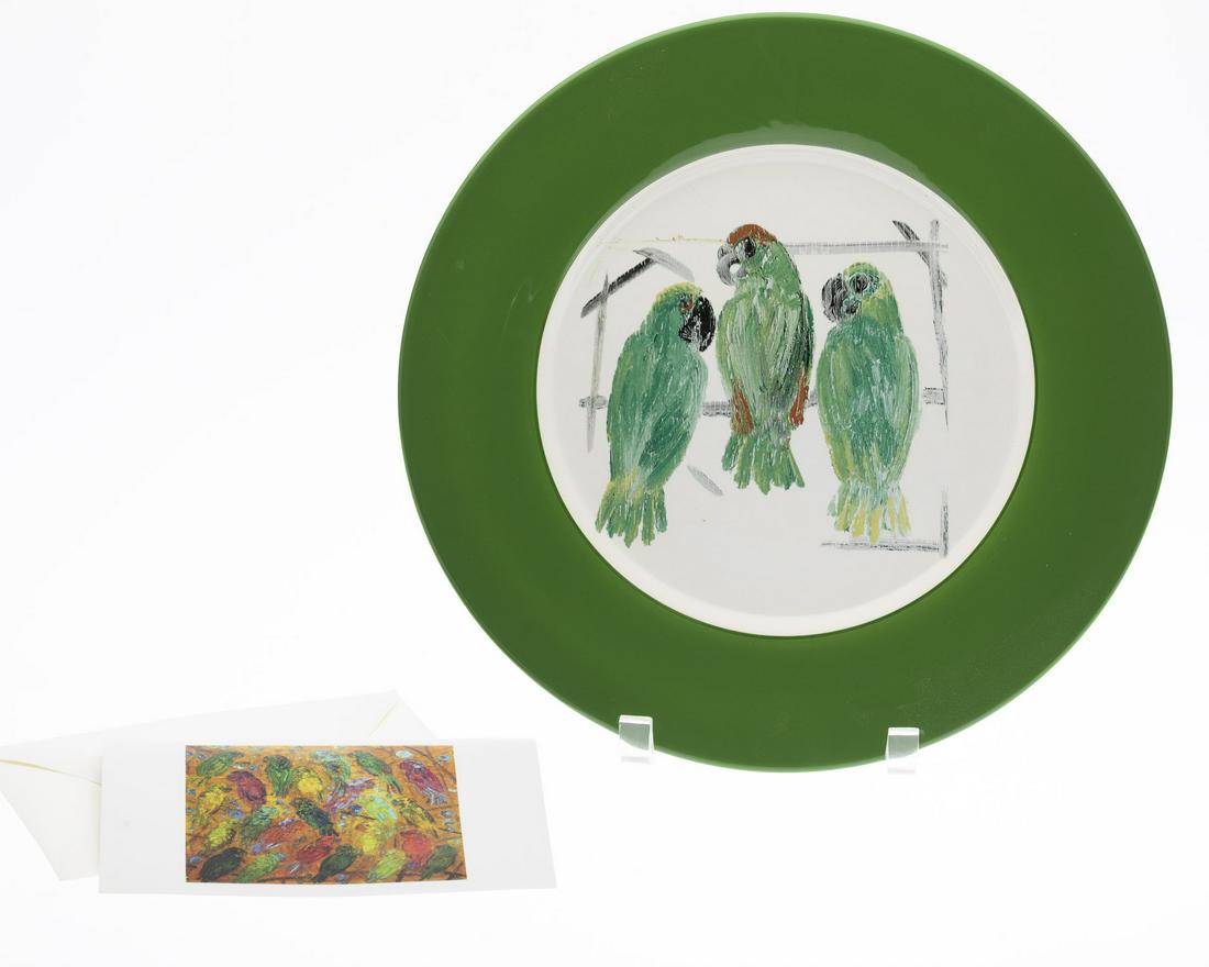 Hunt Slonem for Tiffany Charger and Postcard (1 of 8)