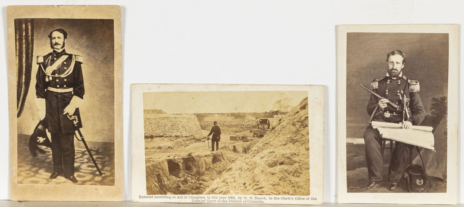 Three Civil War Albumen CDV Photographs (1 of 8)