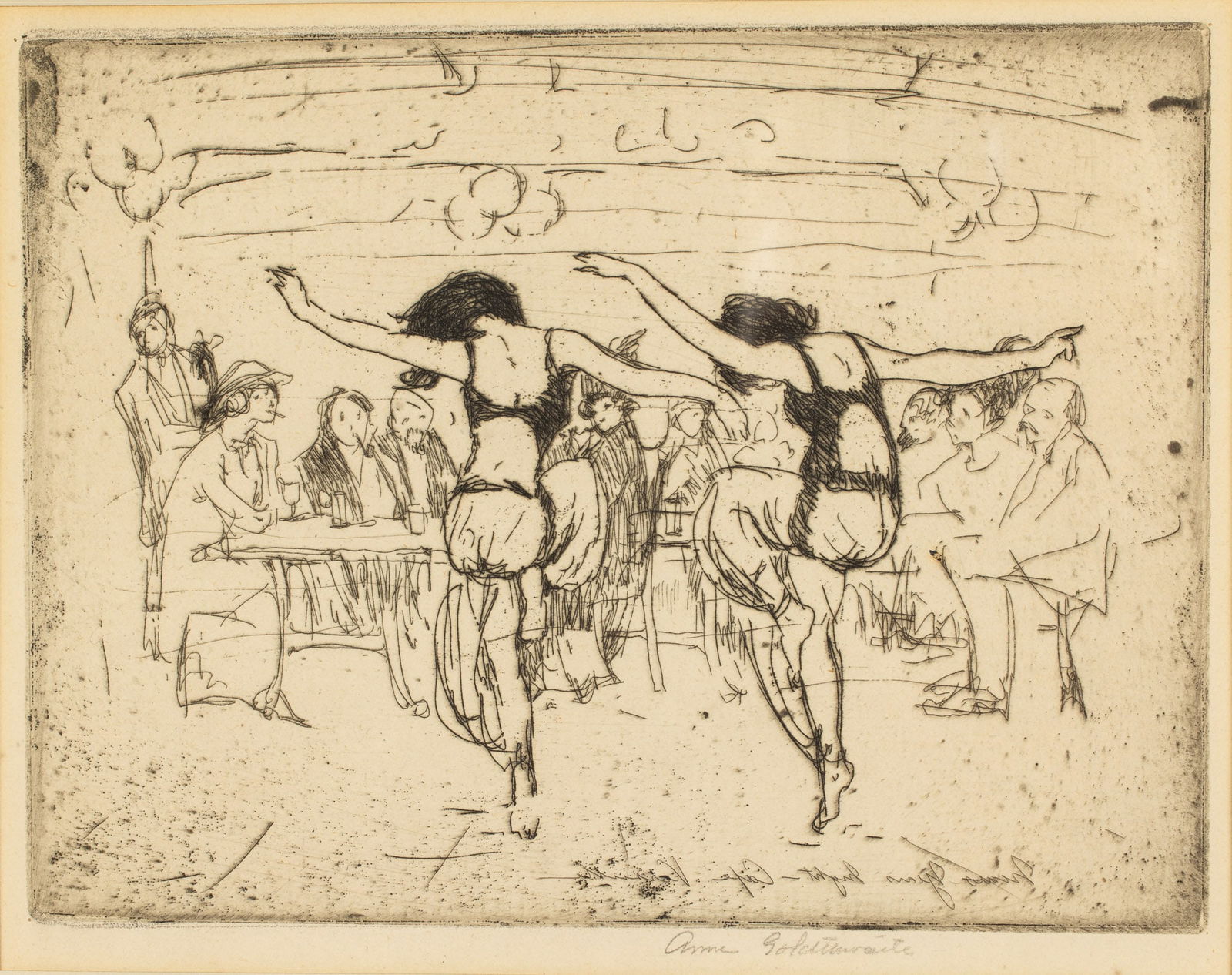 Anne Goldthwaite, Night-CafŽ, Versailles, Etching (1 of 11)