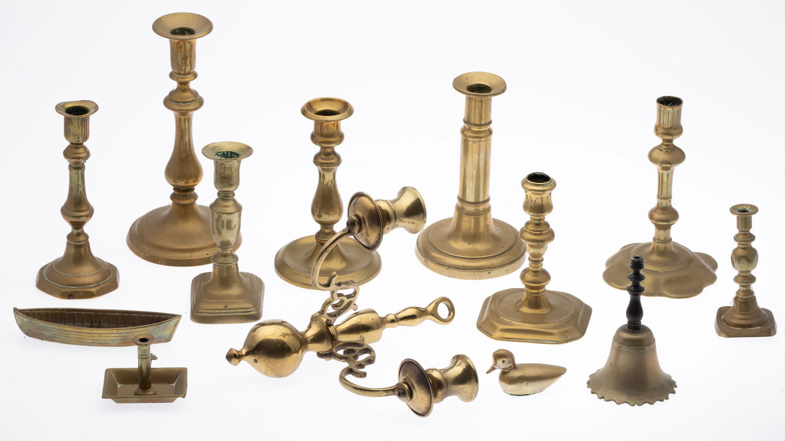 11 Brass Candlesticks & Other Articles, 18 C & Later (1 of 10)