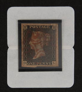 Penny Black Stamp and Three Others: Property from the Estate of William H. Rasch Description: Penny Black Stamp and Three Others, comprising two Penny Black stamps, and 2 Two-Penny Blue stamps. The Penny Black was the first