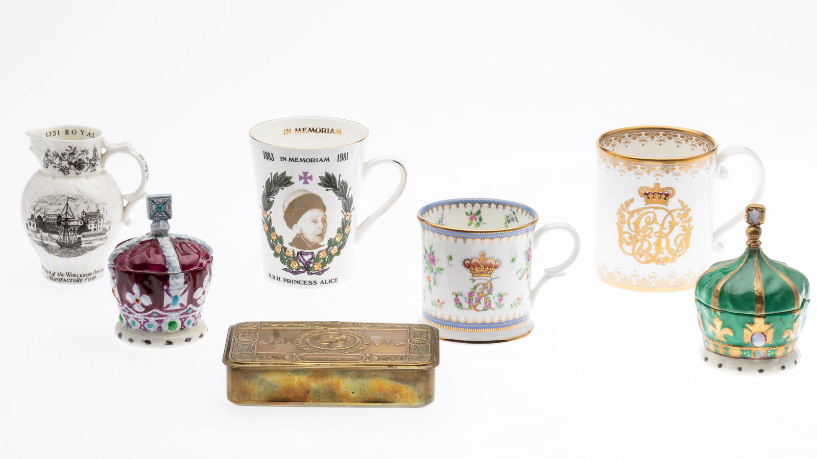 6 British Royal Commemorative Porcelain Items &  Tin (1 of 14)
