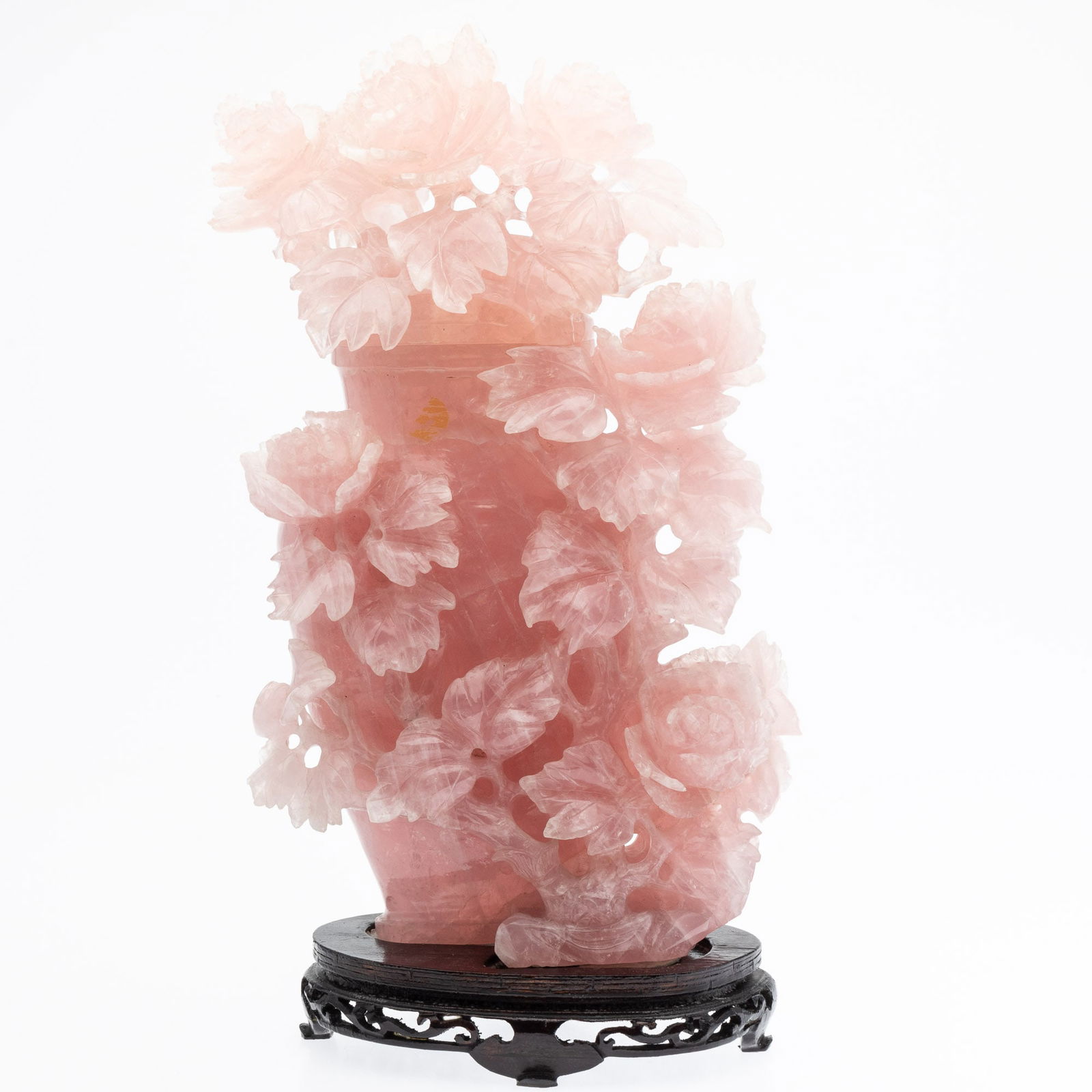 Chinese Rose Quartz Carved Lidded Jar (1 of 14)