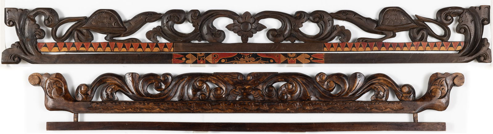 Two Carved Wood Brackets, One Painted (1 of 12)