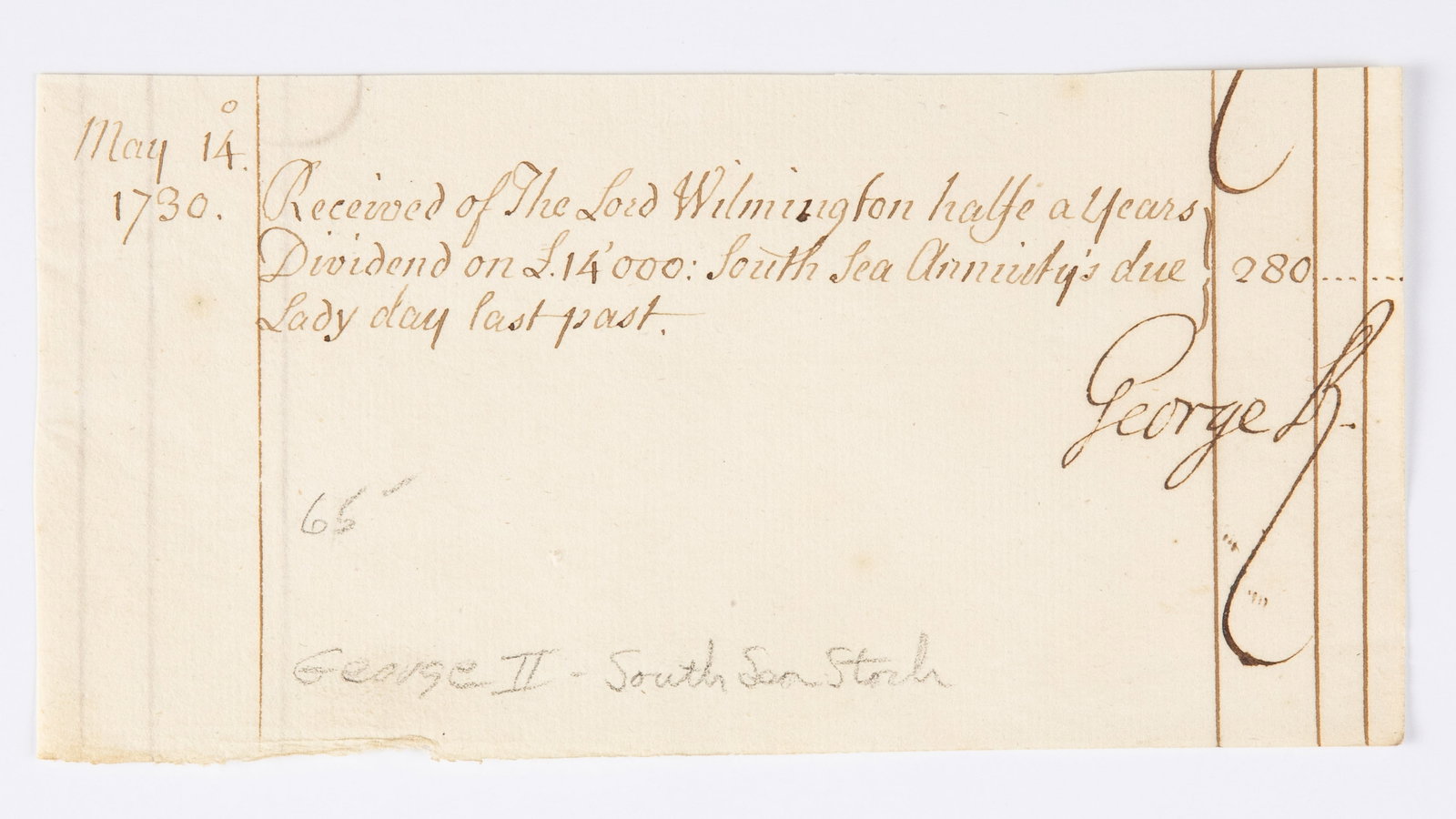 George II, King of England (1683-1760) Doc. Signed (1 of 4)