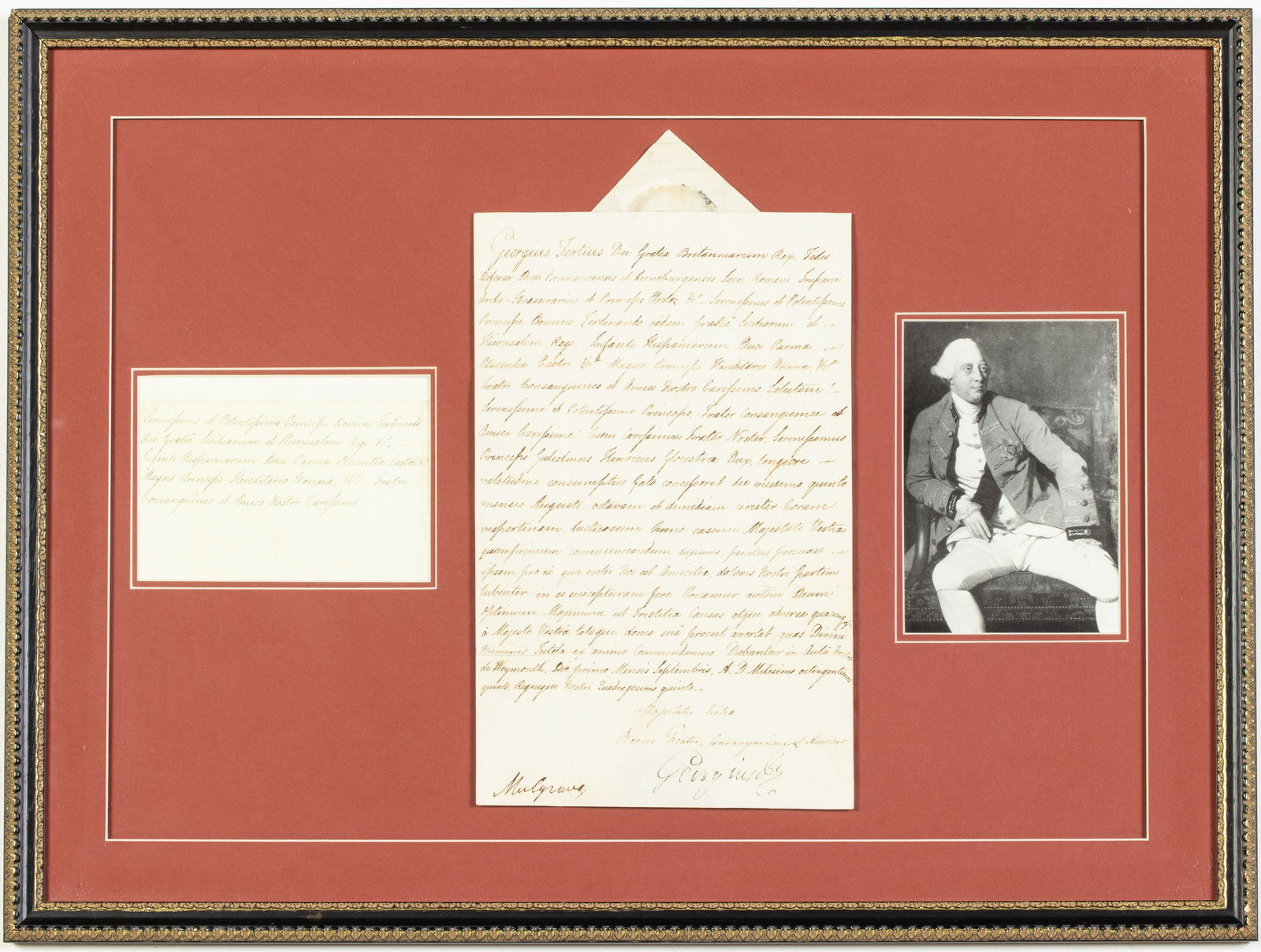 George III Clerk Letter Signed 'Georgeius R' (1 of 8)