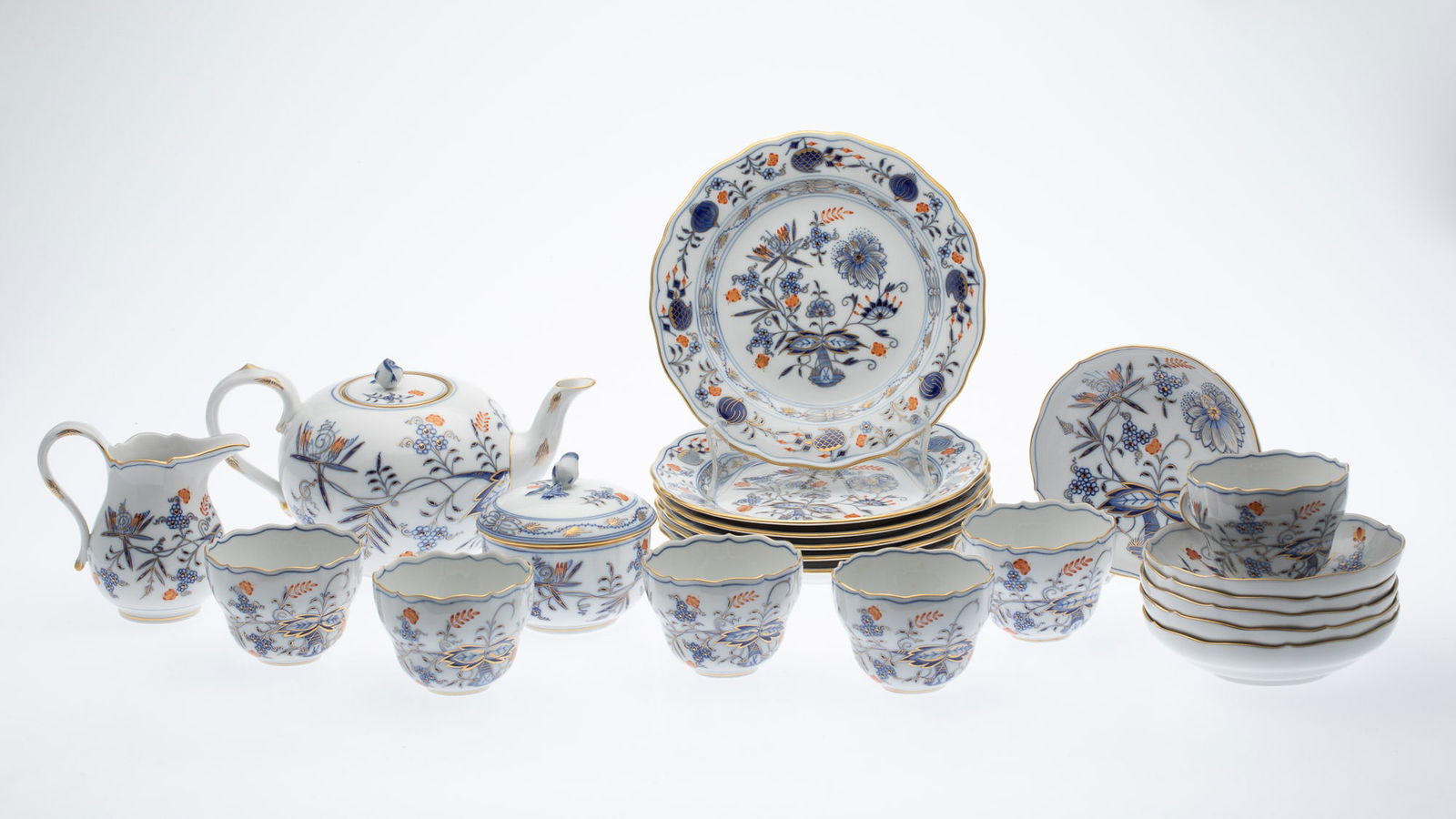Meissen Porcelain Tea Service, 21 items (1 of 11)