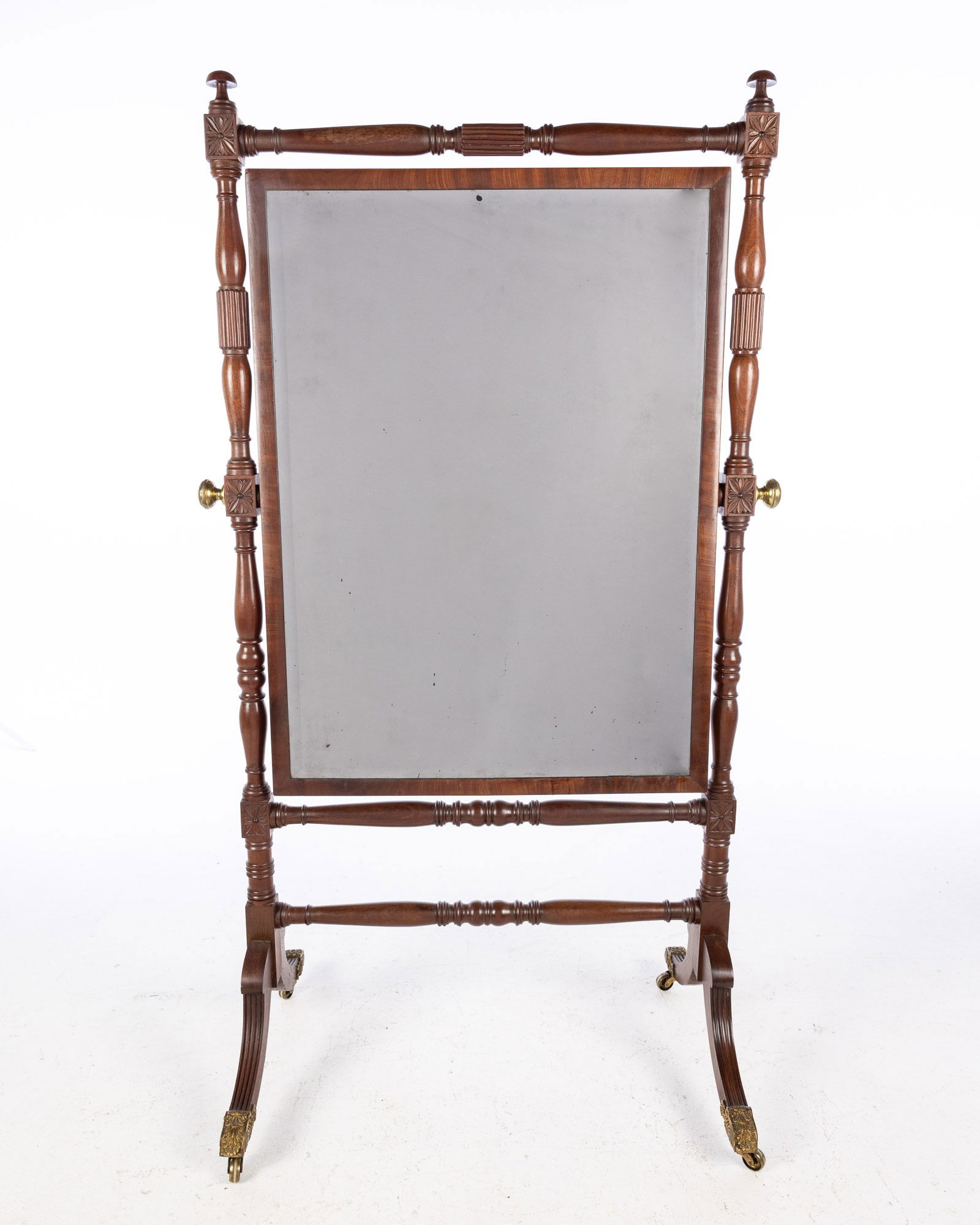 Regency Mahogany Cheval Mirror, First Quarter 19th C (1 of 10)