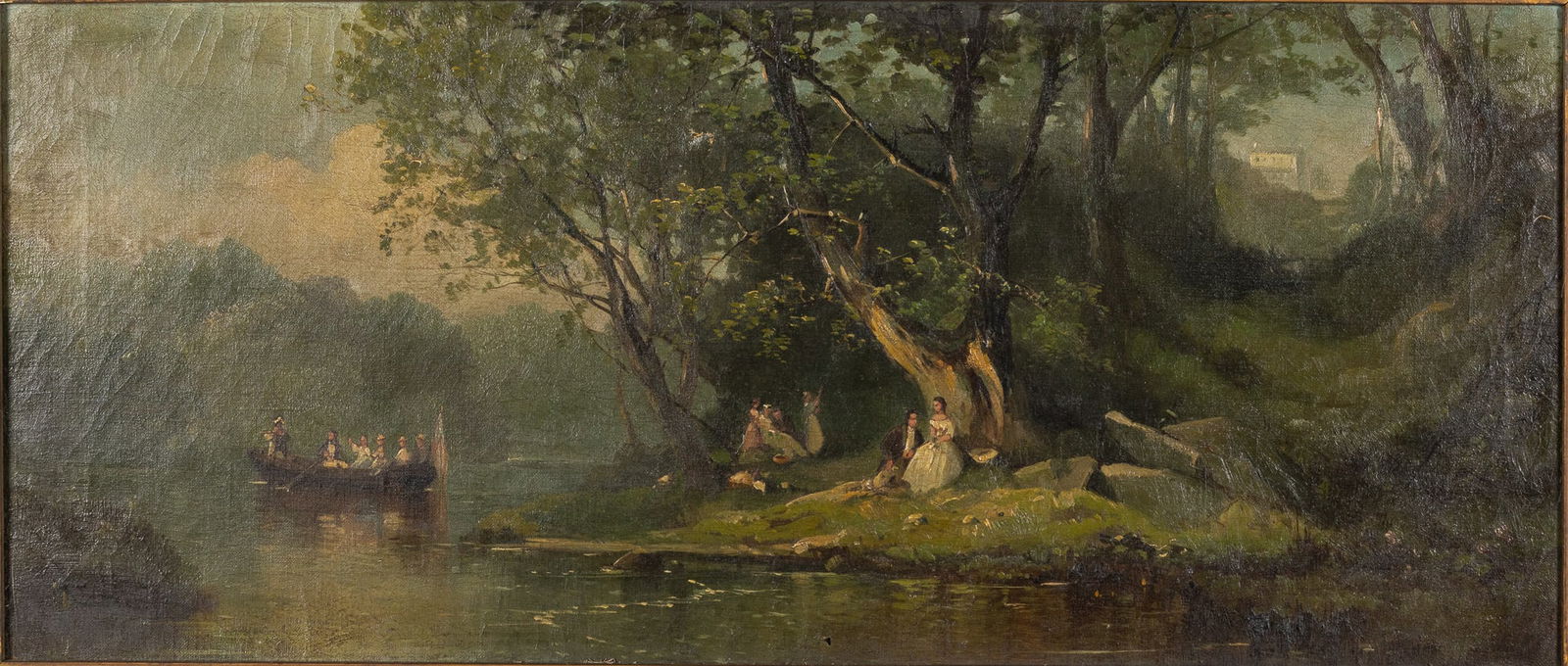 American School, River Landscape with Figures, O/C (1 of 10)