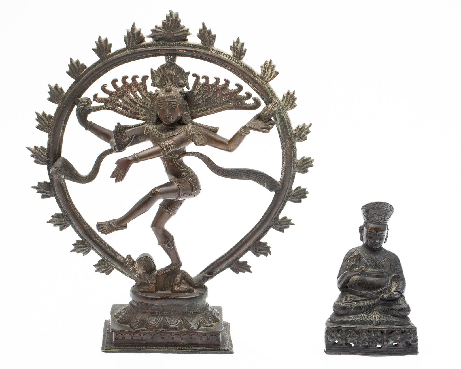 South Indian Bronze Folk Figure of Shiva & Another (1 of 15)