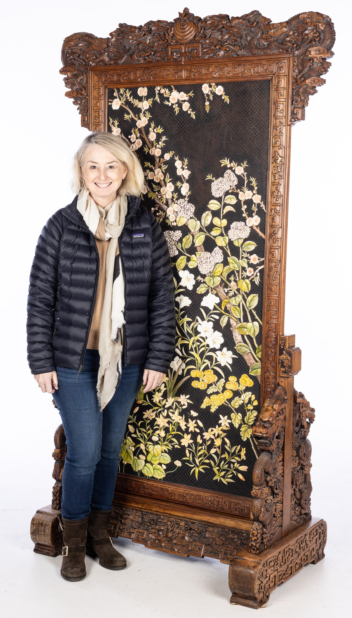 Elaborate Chinese Qing Hardwood Palace Screen (1 of 20)