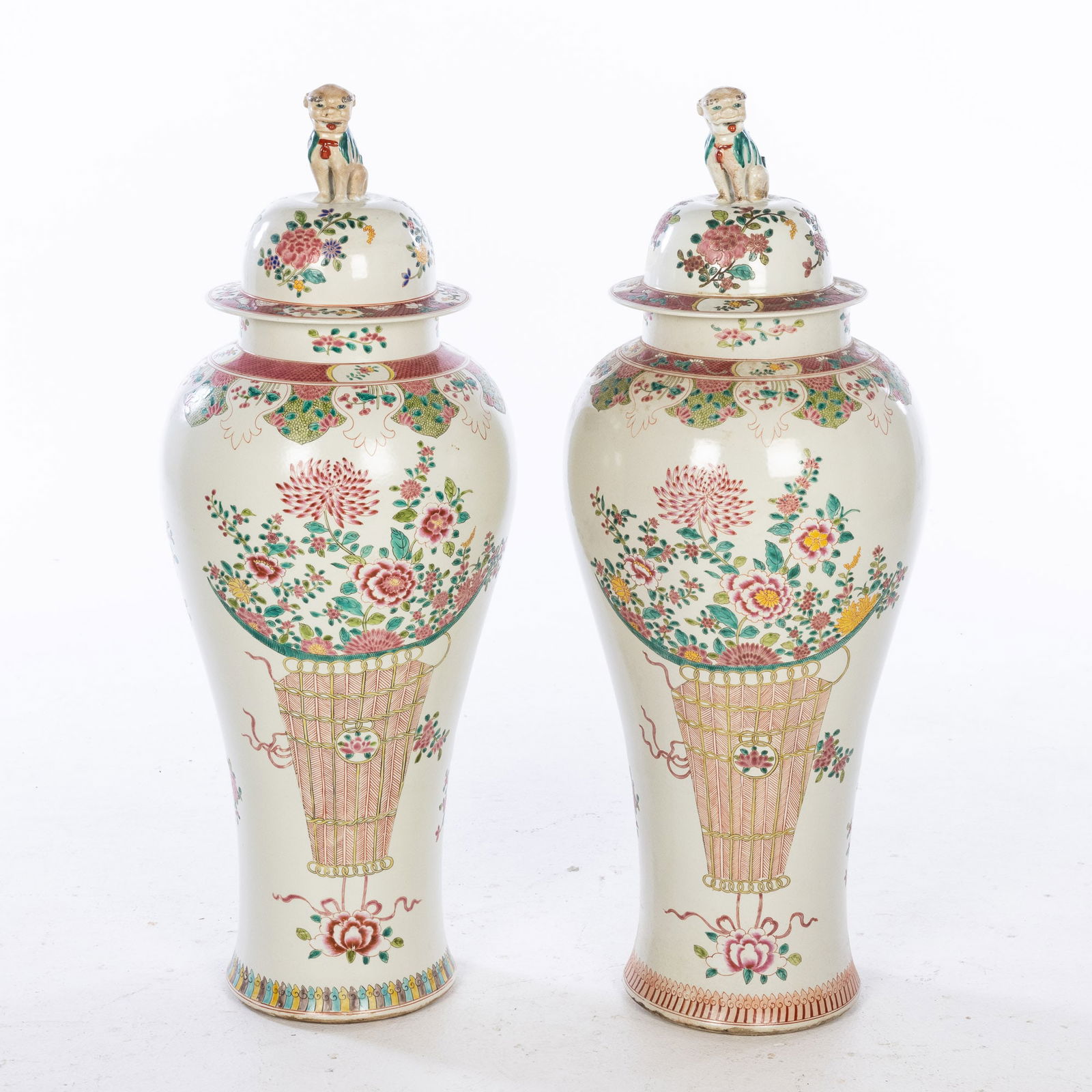 Two Large Chinese Lidded Urns, Modern (1 of 10)