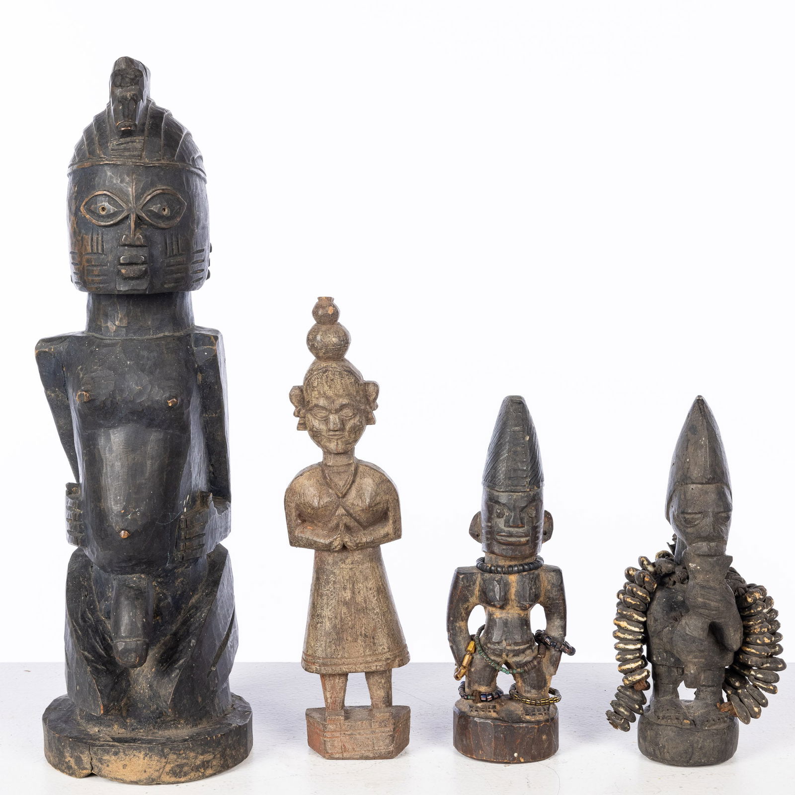 3 African Standing Figures, and Another (1 of 10)