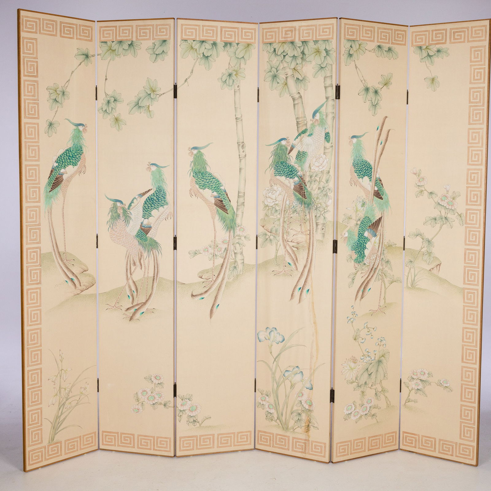 Maitland Smith Chinese Style Painted 6 Panel Screen (1 of 9)