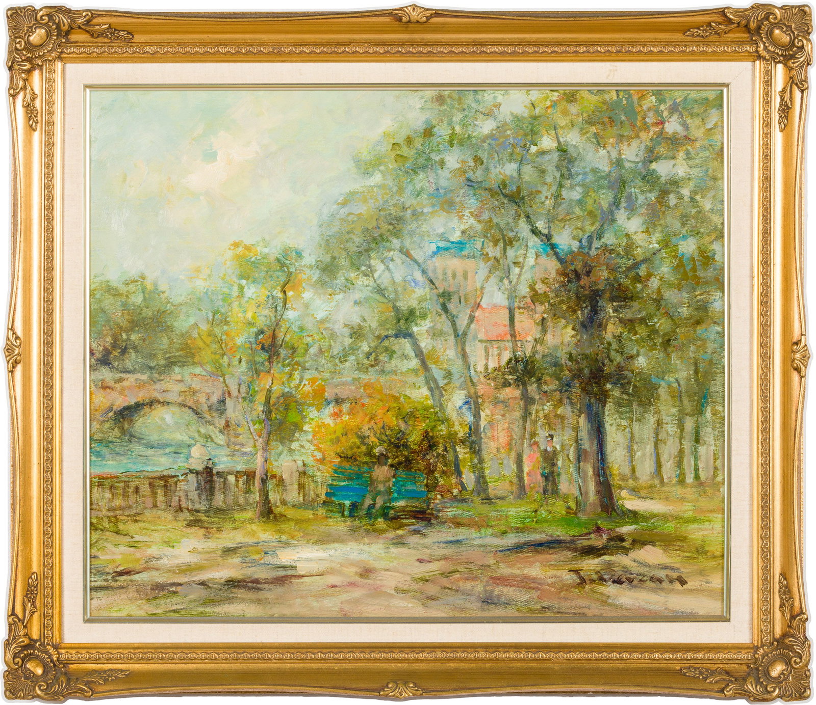 Jacques Deveau (French b. 1937), Riverside Park, O/C (1 of 10)