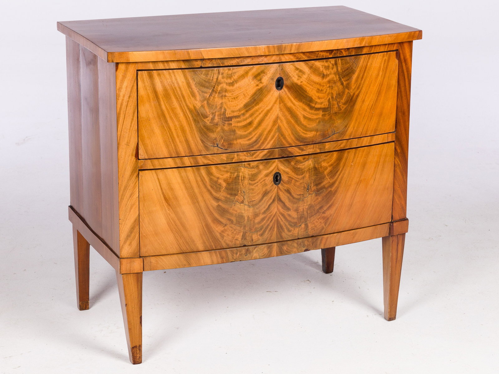 Continental Mahogany Two Drawer Chest, 19th Century (1 of 12)