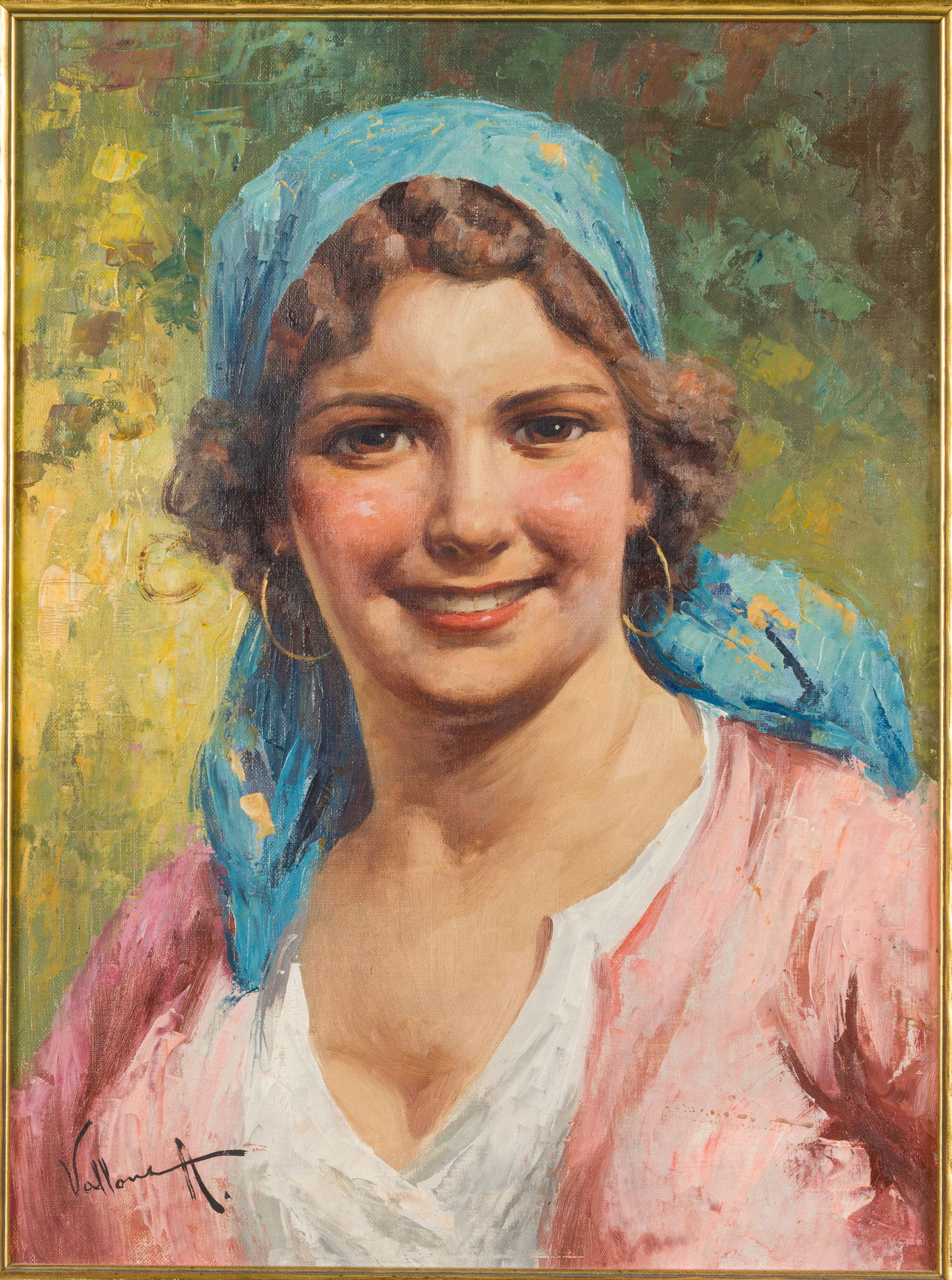 Antonio Vallone (Italian), Portrait of a Girl, O/C (1 of 10)