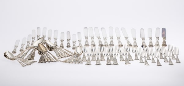 Gorham Sterling Silver King George Flatware, 74 pcs.