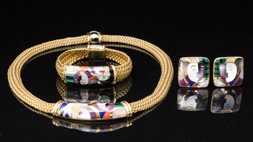 3 Asch Grossbart Stone, Diamond & 14K Gold Items