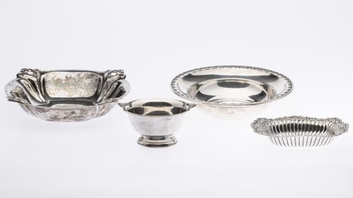 4 Sterling Bowls Varying Size, incldg Reed & Barton