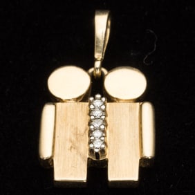 Peter Linderman, 14K and Diamond Pendant