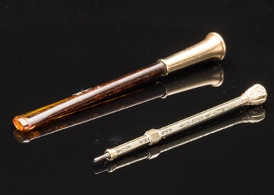 14K Gold Cigarette Holder and a 10K Lead Pencil