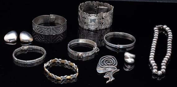 Group of Mexican Sterling Silver Jewelry