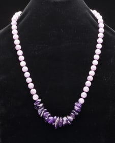Amethyst Bead Necklace