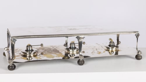 Large Silverplate Warming Stand