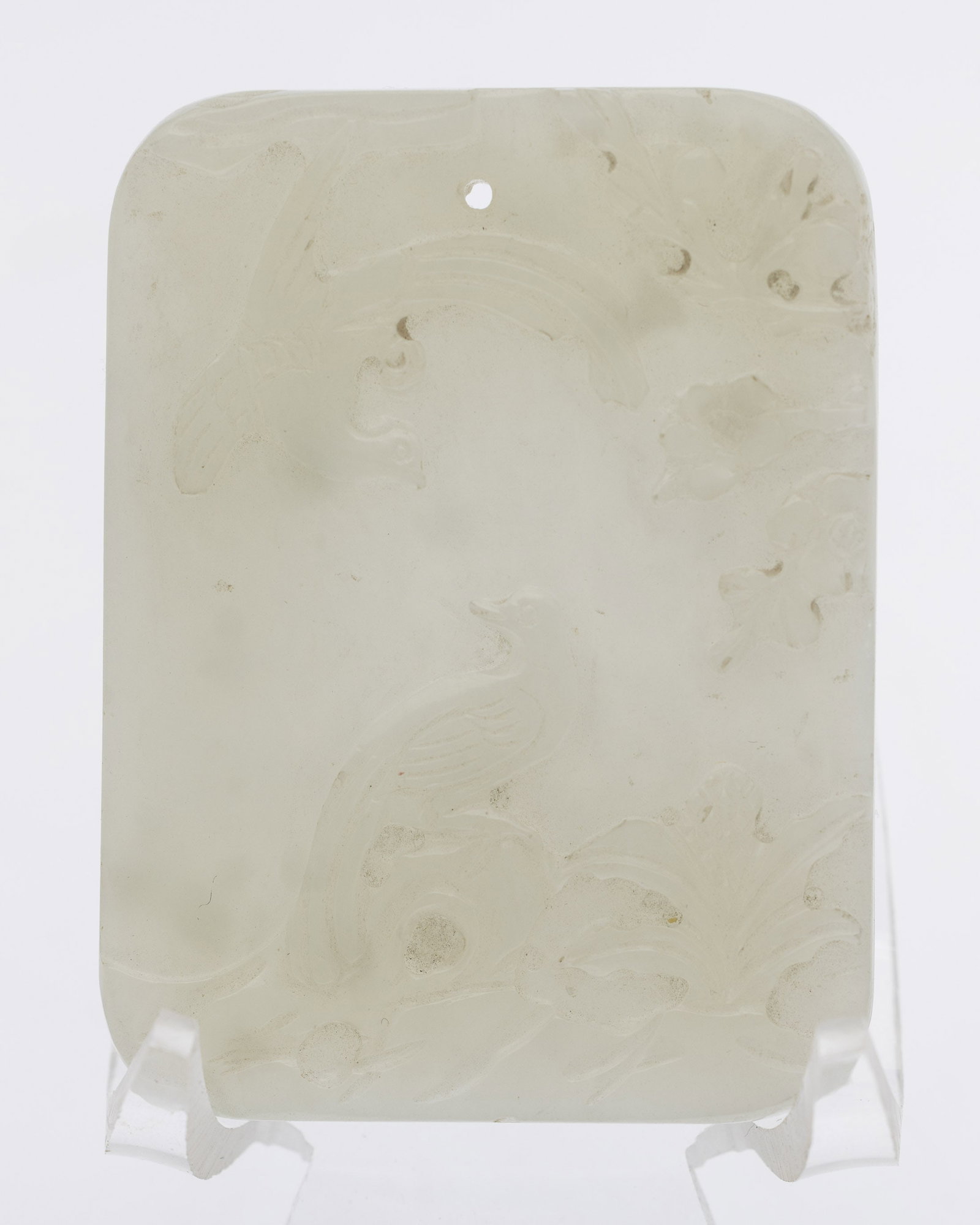 Chinese Carved White Jade Pendant (1 of 5)