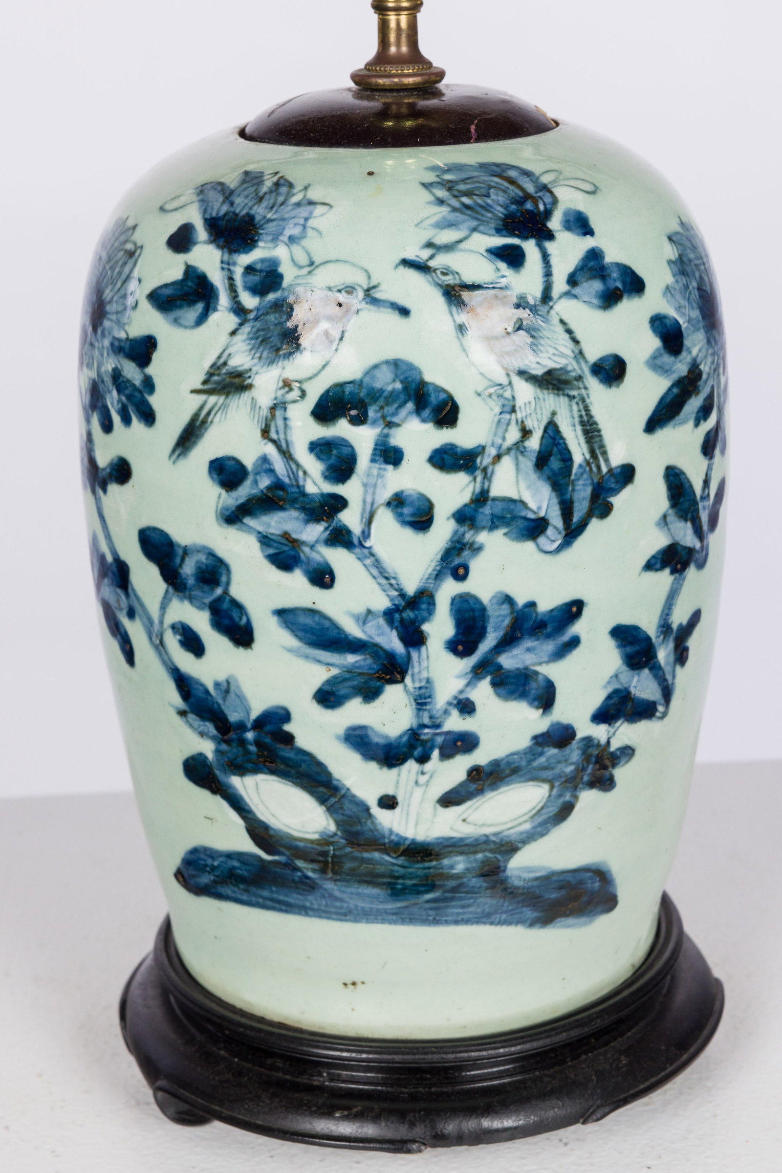 Chinese Blue and White Ginger Jar Mounted as a Lamp (1 of 7)