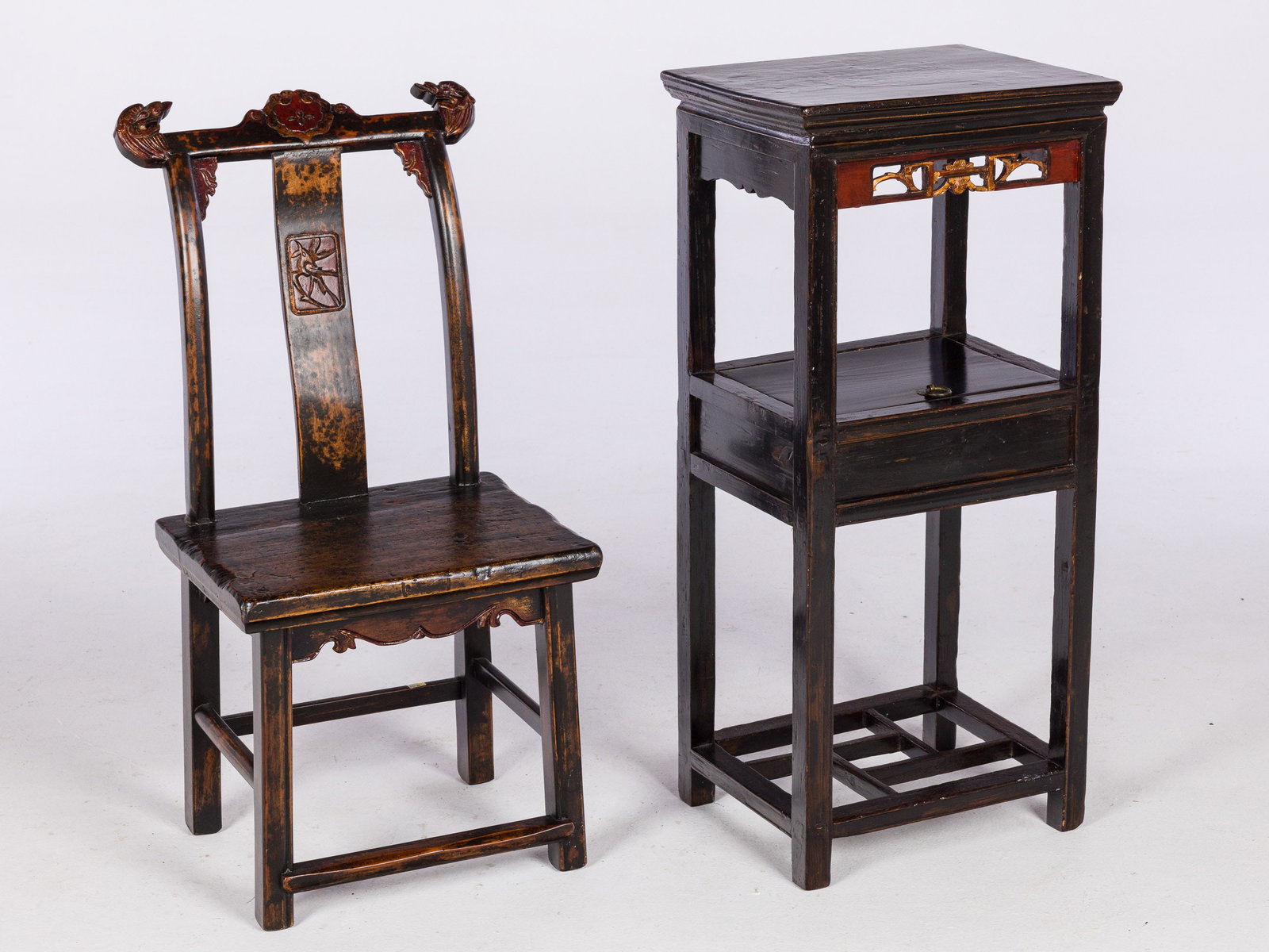 Asian Side Chair and Tea Stand (1 of 13)