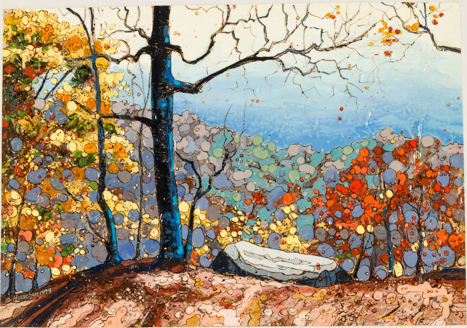 Dorothy Hoeschen, North Georgia Trees, 1979, O/C: Property from a Private Collection, Saint Simons Island, GA Description: Dorothy Hoeschen (GA, 20th/21st C), North Georgia Trees, 1979, Oil on Canvas, signed and dated lower left, signed and titl