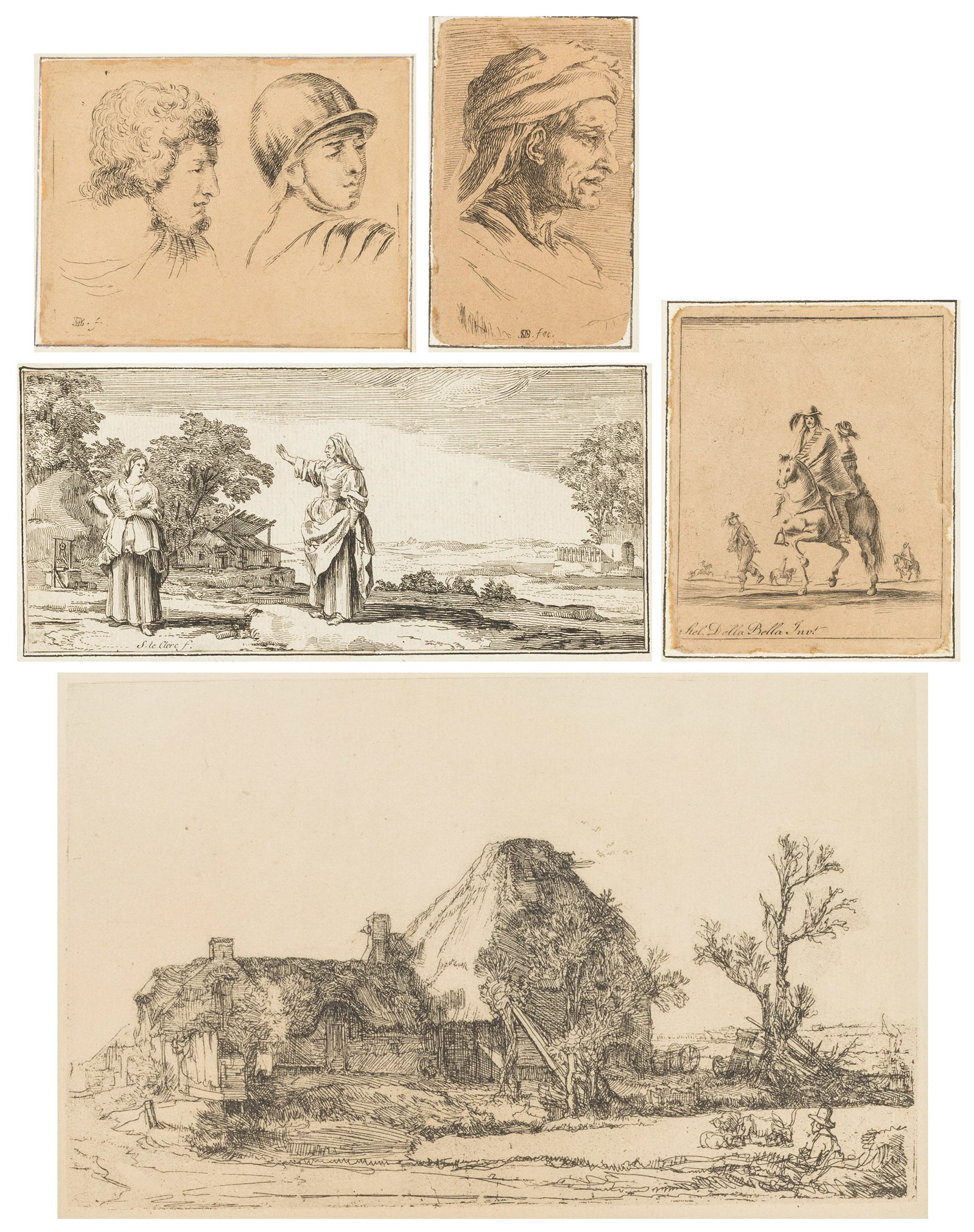 5 Unframed Etchings (1 of 17)