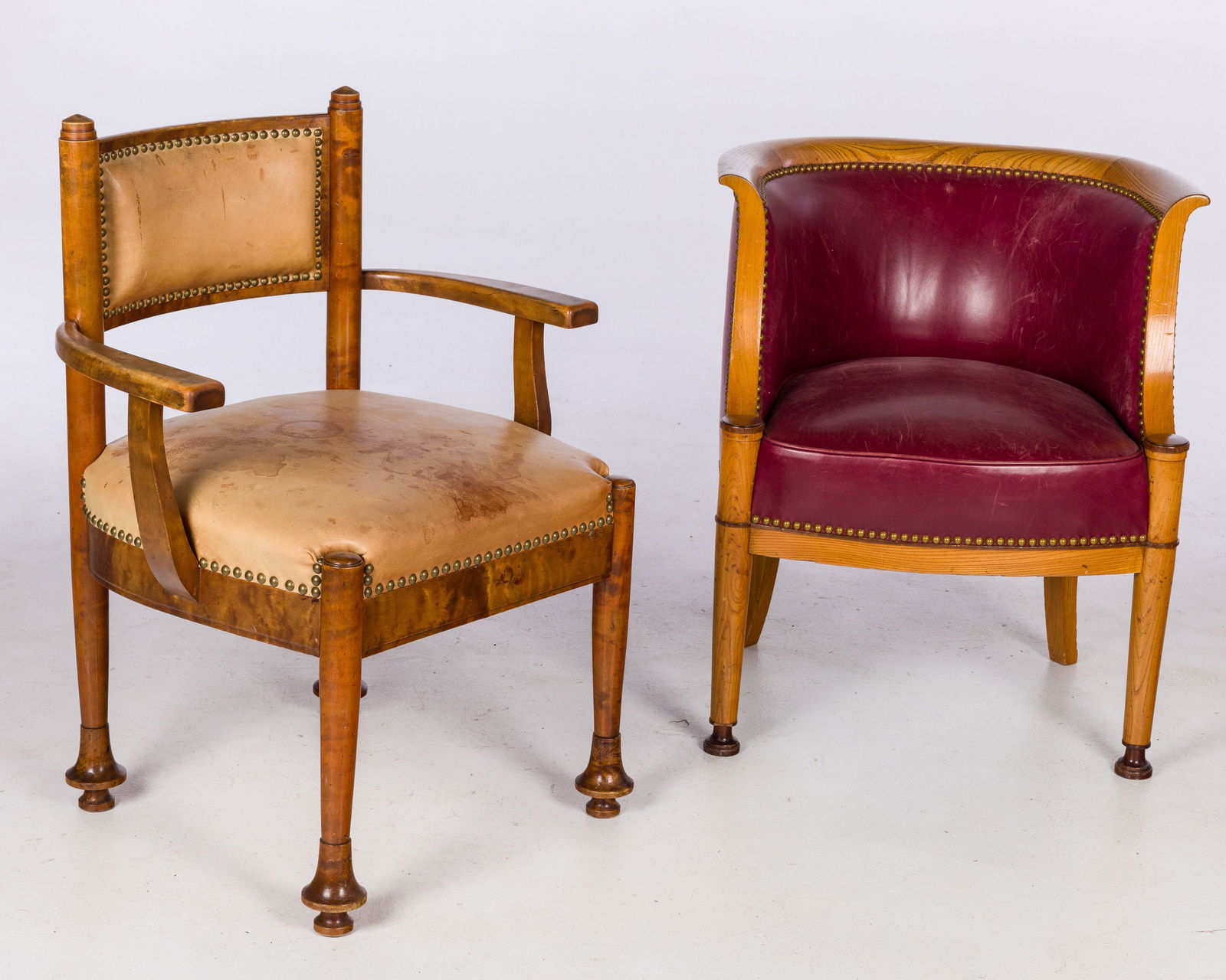 Two Leather Upholstered Chairs (1 of 14)