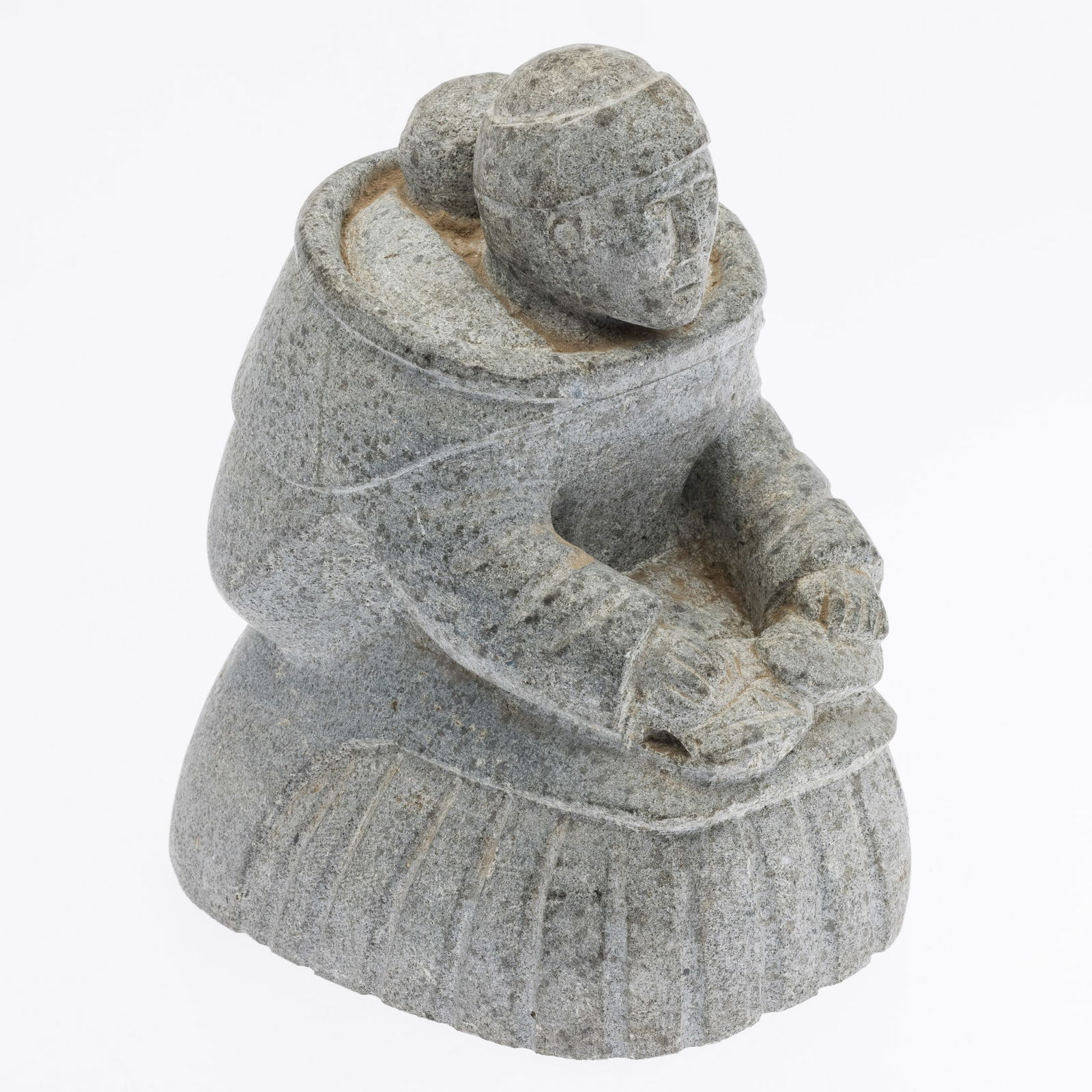 Inuit Carved Stone Mother and Child (1 of 12)
