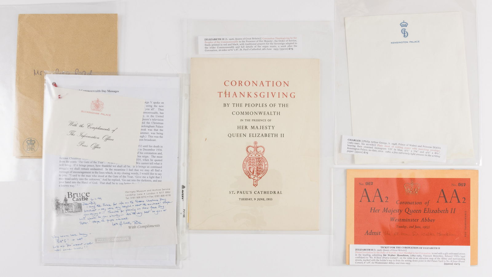 (Queen Elizabeth II and British Monarchy ) Five pcs (1 of 10)