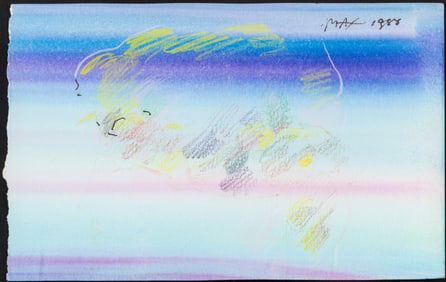 Peter Max, Daydreams in Blue, 1986, Mixed Media