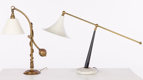Two French Desk Lamps