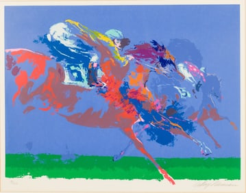 LeRoy Neiman (American, 1921-2012), In the Stretch, Serigraph
